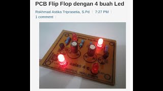 MEMBUAT DESAIN PCB FLIP FLOP DENGAN 4 BUAH LED | POLINES