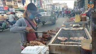 ត្រីរ៉ស់ដុតអំបិល ជើងមាន់អាំង កង្កែបអាំង/Fish Grill with salt/Roast​​ Chicken legs/Grilled Frog