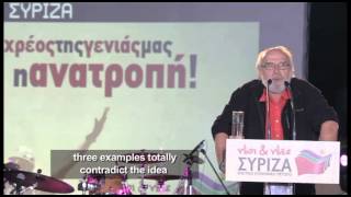 Syriza: speech Eric Toussaint