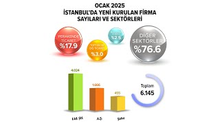 İstanbul'da yeni kurulan şirket sayıları ve sektörleri (Ocak)