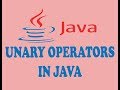 UNARY AND INCREMENT DECREMENT OPERATORS IN JAVA (URDU / HINDI)