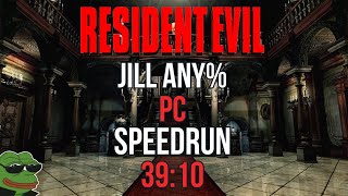 PC Resident Evil (1996) Jill any% Speedrun 39:10