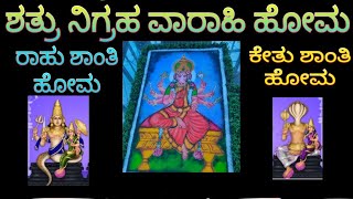 ರಾಹು ಕೇತು ಶಾಂತಿ ಹೋಮ Live ಶತ್ರು ನಿಗ್ರಹ ವಾರಾಹಿ ಹೋಮ