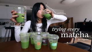 trying EVERY MATCHA in LA *brutally honest review* with my bf 🍵