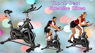 Top10 Best Exercise Bikes | Cycling Bike Fitness Bike with iPad Holder LCD Monitor Comfortable Seat