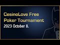 Free Poker tournament: CasinoLove and 888Poker  - 2023 October 8 - BetGent livestream