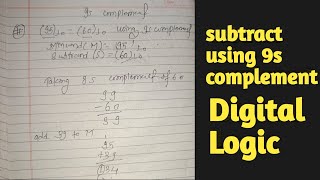 Subtract using 9s complement - Digital Logic