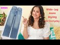 How to Style Wide Leg Jeans in Different Ways | Perkymegs Hindi