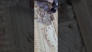 wood carving  ...చెక్కమీద డిజైన్ ఎంత easy అయిపోయింది.. .Technology....👌👌👌