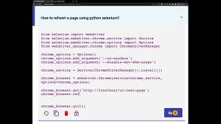 4. How to refresh a page using Python Selenium?