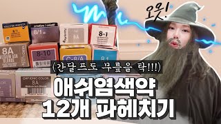 애쉬염색에도 종류가있다 !? 전세계에서 모인 12개의 애쉬염색약 !! (애쉬 그레이, 블루,블론드, 브라운까지)