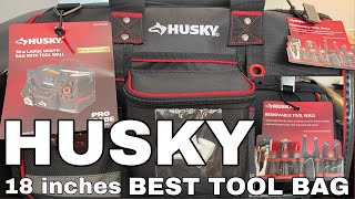 HUSKY 18 INCHES LARGE MOUTH WITH REMOVAL TOOL WALL | BEST TOOL BAGS