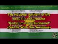 Suriname National Anthem with music, vocal and lyrics Dutch-SrananTongo w/English Translation