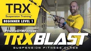 🟡  TRX Suspension Leg \u0026 Core Workout (W11, D3) | Level 1 for Beginners 👍 TRXBLAST 🔥200-300 kcal