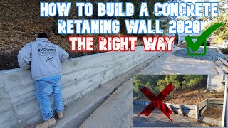 How To Build A Concrete Retaining Wall San Francisco Bay Area Start to Finish 2020
