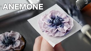 How to pipe buttercream Anemone [ Cake Decorating For Beginners ]
