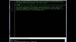 Lua Tutorial 01 - Hello World