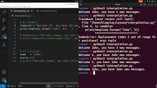 Python Concatenation and Interpolation