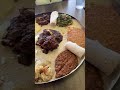 Trying Ethiopian food for the first time