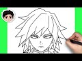 How To Draw Giyu Tomioka | Demon Slayer - Easy Step By Step