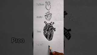 how to draw a realistic heart 🔥😱 #art #drawing #youtubeshorts #shorts #viral #@ArtwithBir_9