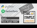 Python | Find Angle MBC | Hackerrank Solution