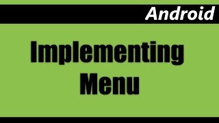 Android Studio - Implementing menu (Malayalam)