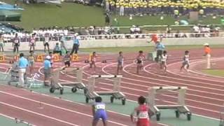 2010中学関東陸上女子2年100M予選3組