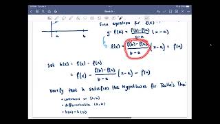 Single Variable Calculus Lecture 22: Mean Value Theorem