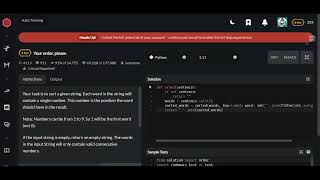 Codewars | Your order please | Python 6 kyu
