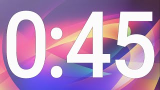 45 Seconds Countdown Timer ⌛ | 45 secs | Silent w/ Alarm ⏰