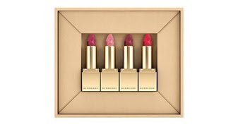 BURBERRY Festive Mini Lip Velvet Set | Lipstick Unboxing \u0026 Swatches