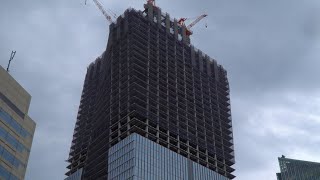 虎ノ門ヒルズ ステーションタワーの建設状況（2022年6月12日）