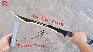 Cool Gold Guardian Ninja Sword Knife | KNIFE MAKING