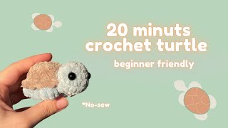 How to Make a Cute Crochet Turtle 🐢 | Beginner No-Sew Pattern
