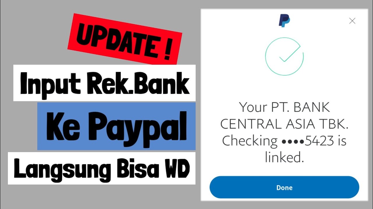 UPDATE ! Cara Menghubungkan Rekening Bank Ke Akun Paypal Untuk ...