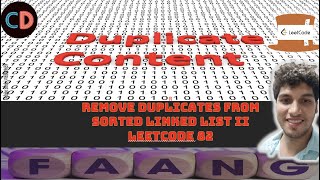 Remove Duplicates from Sorted List II | Leetcode 82 | Live coding session