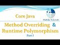 Core Java 44 -Method Overriding And Runtime Polymorphism Part I.