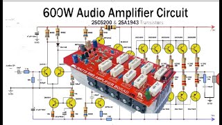 600W-Audio Power Amplifier Circuit Diagram