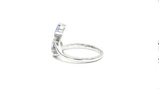 Johareez 0.50CTW Genuine Tanzanite .925 Sterling Silver Ring