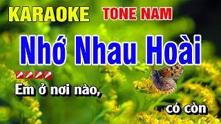 Karaoke Nhớ Nhau Hoài Tone Nam Nhạc Sống Dễ Hát | Nguyễn Linh