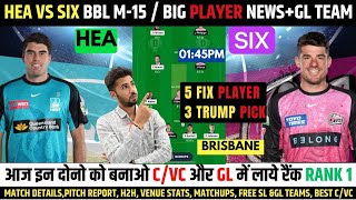 HEA vs SIX Dream11 Prediction, Brisbane Heat vs Sydney Sixers Players Stats \u0026 Dream11 Team #heavssix