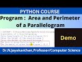 Python Program to Calculate Parallelogram Area and Perimeter with Ease! || Demonstration