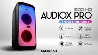 SONICGEAR AUDIOX PRO 800HD BLUETOOTH FM RADIO PORTABLE SPEAKER WITH 2 WIRELESS MIC