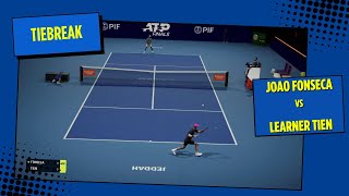 TIEBREAK | Joao Fonseca VS Learner Tien | Next Gen ATP Finals | Gameplay