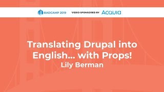 Translating Drupal into English… with Props!
