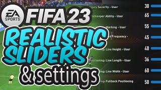 Realistic Sliders 🔥 Fifa 23 custom controls & setting you NEED TO UPDATE + New Camera