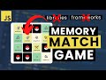 Build a JavaScript Memory Match Game - NO frameworks or libraries!!