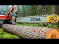 Extreme Dangerous Fastest Big Chainsaw Cutting Tree Machines | Monster Stump Removal Excavator #13