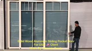 Wood Aluminum Multiple Sliding Pocket Door Made By Doorwin Group